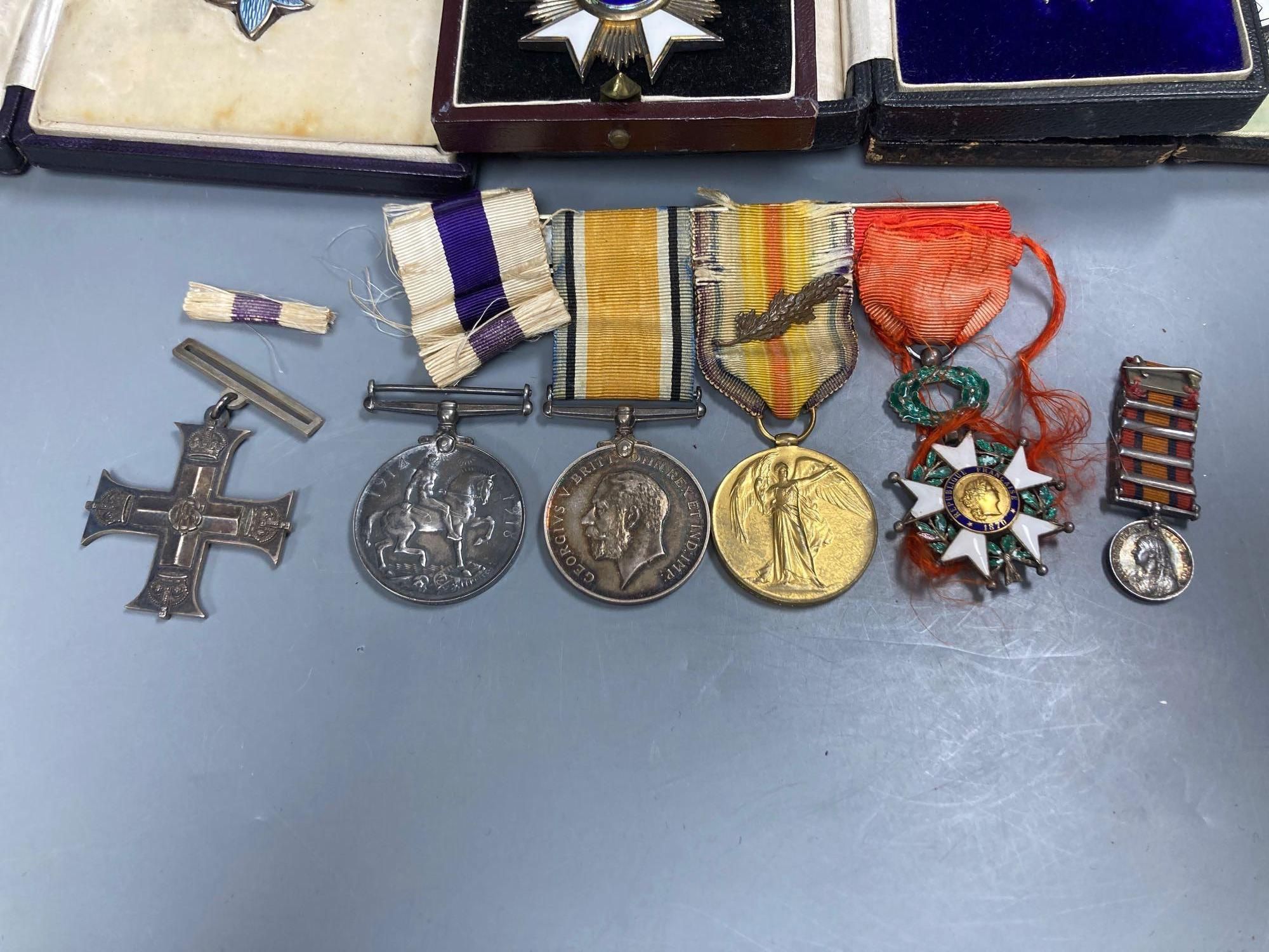 A WWI Military Cross group to Major Charles Harwood Manger, South Staffs Regiment, cased and un-named CBE Military, CB Military and CMG